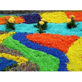 Крашеный щебень, Декоративный щебень