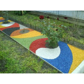 Крашеный щебень, Декоративный щебень